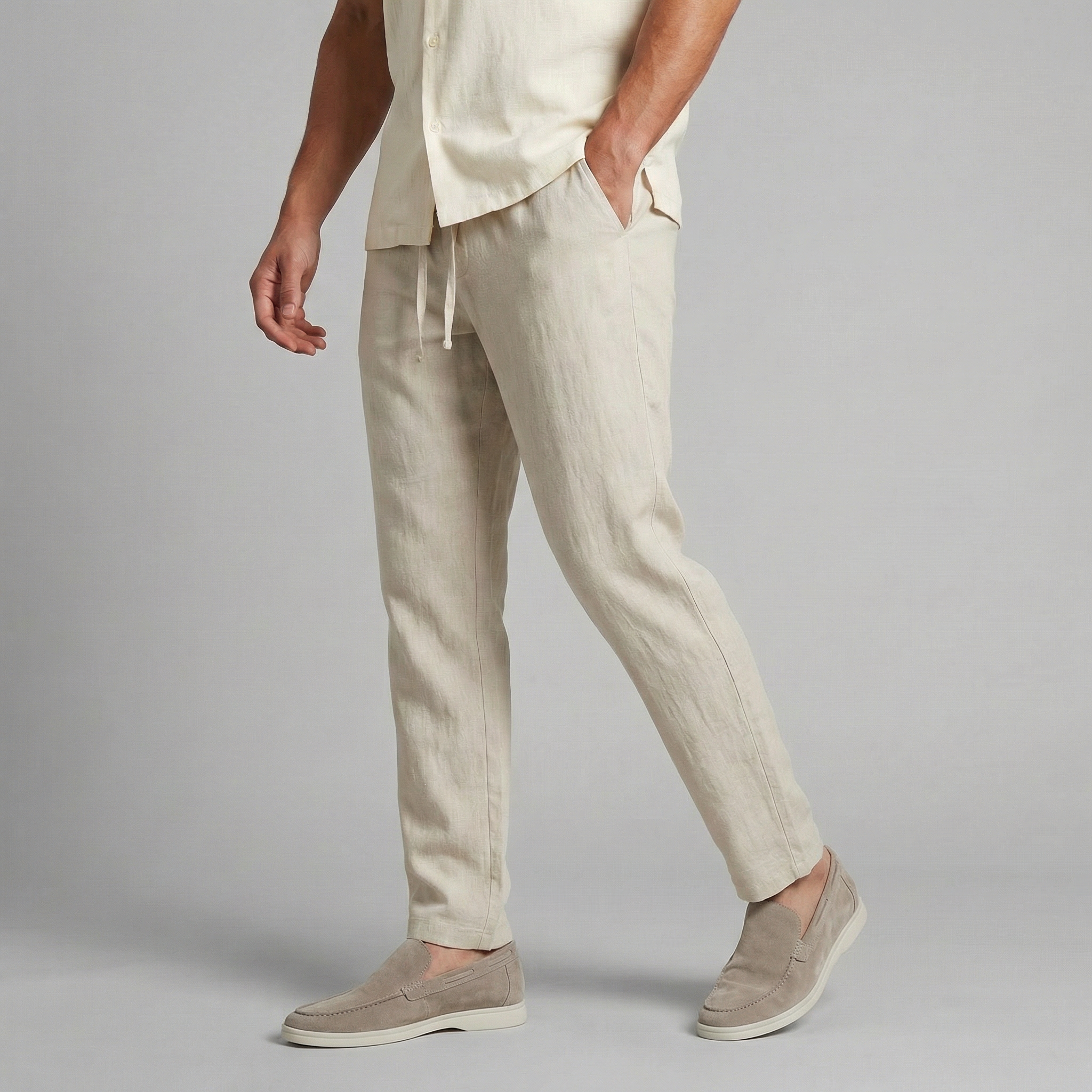 Herren Leinenhose Relaxed Fit