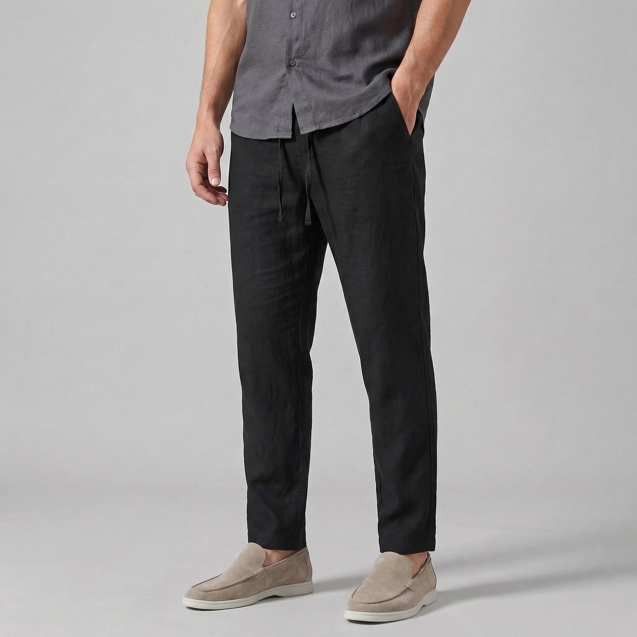 Herren Leinenhose Relaxed Fit