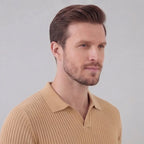 Geripptes Herren Polohemd
