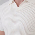Geripptes Herren Polohemd