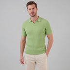 Geripptes Herren Polohemd