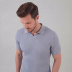 Geripptes Herren Polohemd