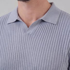 Geripptes Herren Polohemd