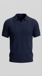 Geripptes Poloshirt für Herren