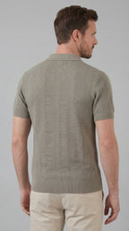 Geripptes Poloshirt für Herren