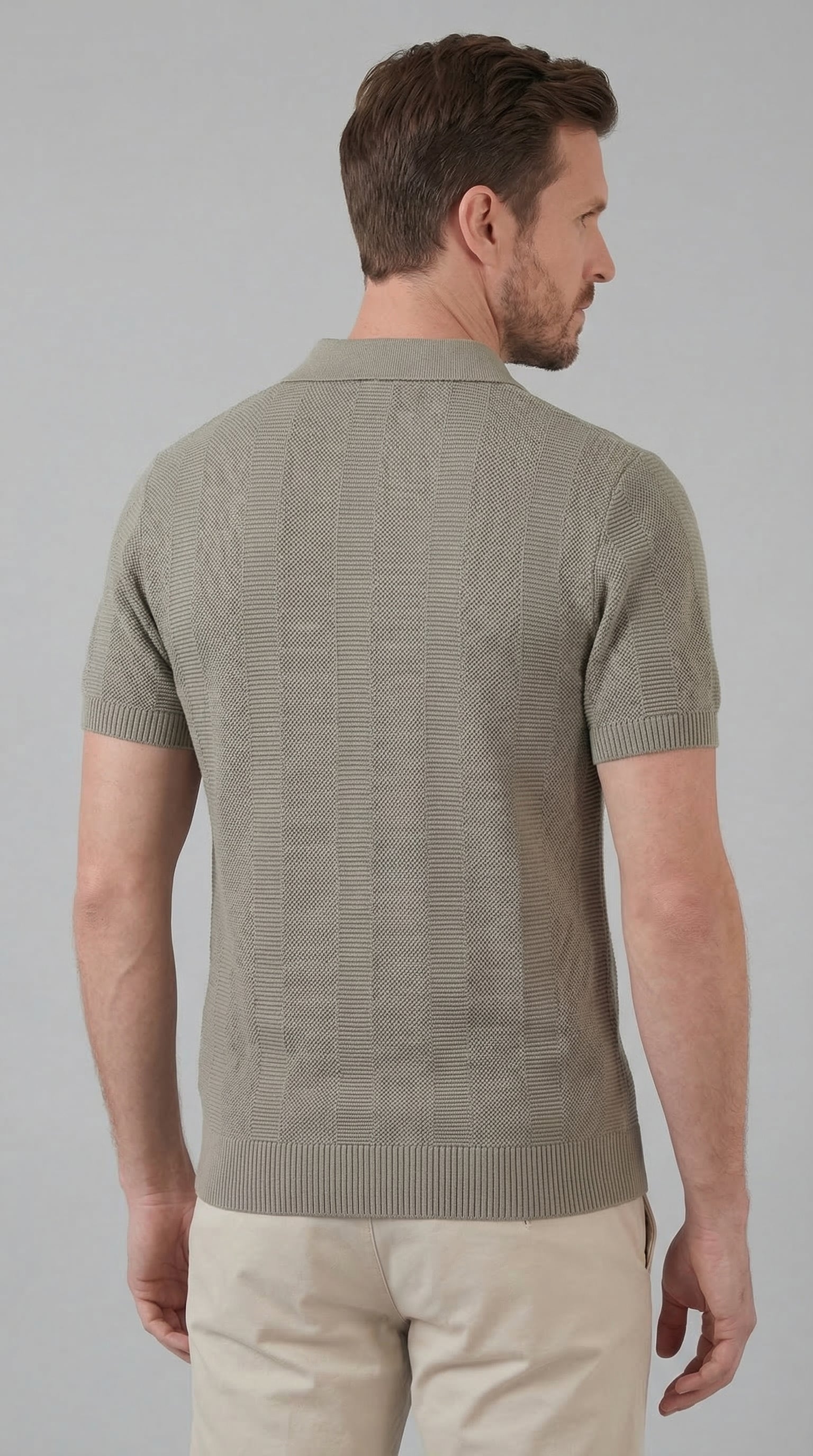 Geripptes Poloshirt für Herren