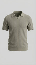 Geripptes Poloshirt für Herren