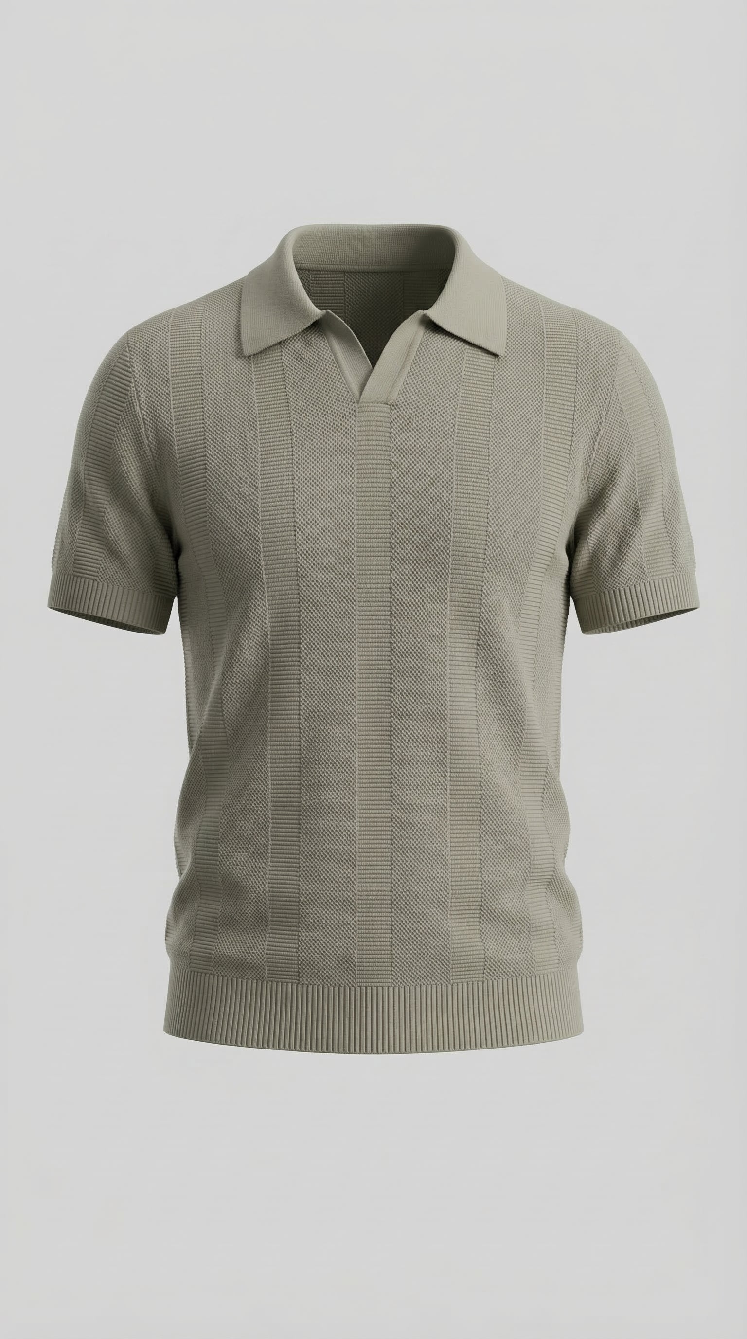 Geripptes Poloshirt für Herren