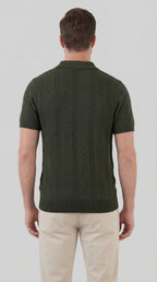 Geripptes Poloshirt für Herren
