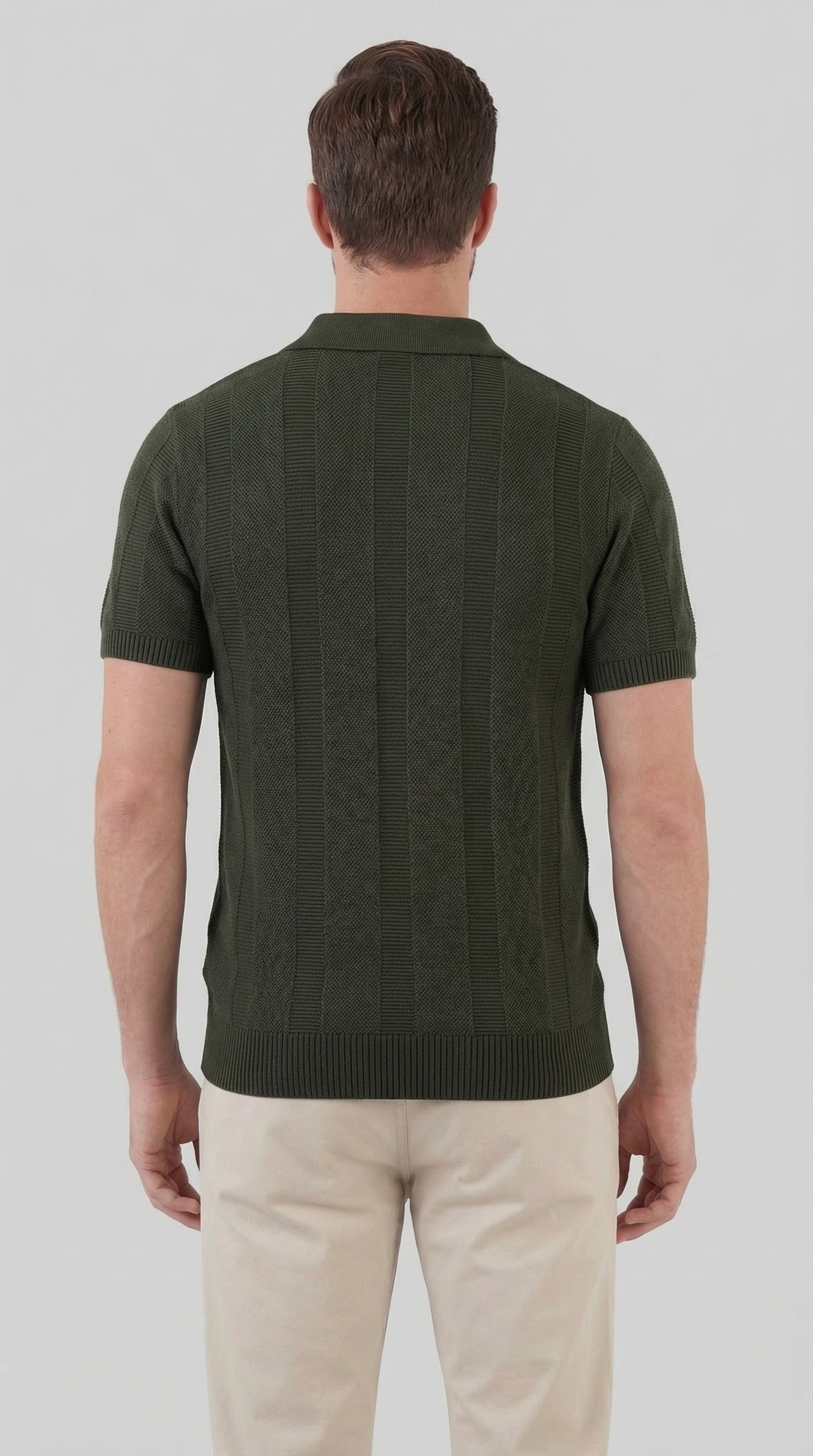 Geripptes Poloshirt für Herren