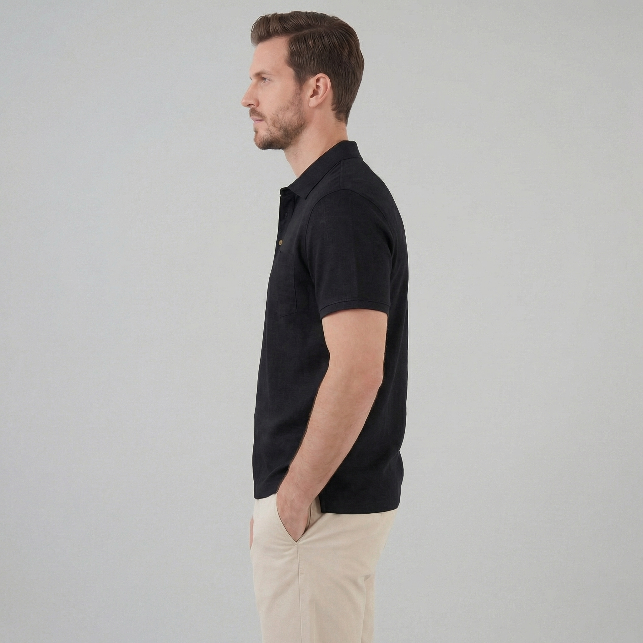 Herren Polohemd mit kurzen Ärmeln