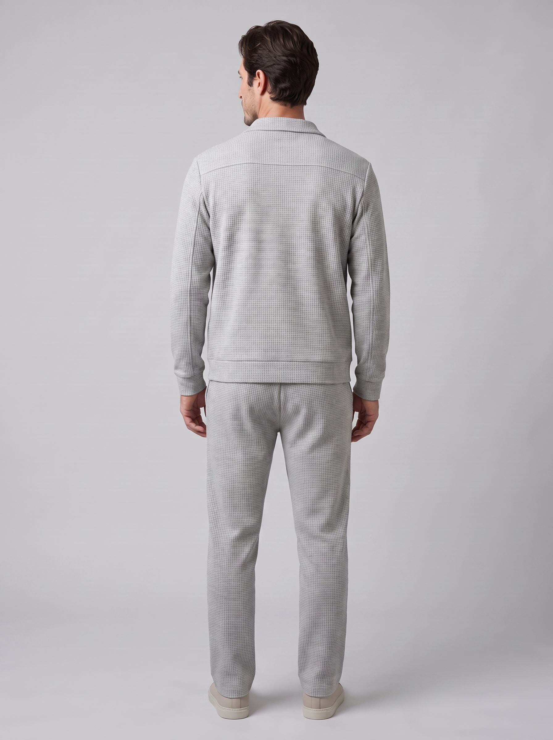 Ensemble homme deux pièces avec motif structuré veste et pantalon