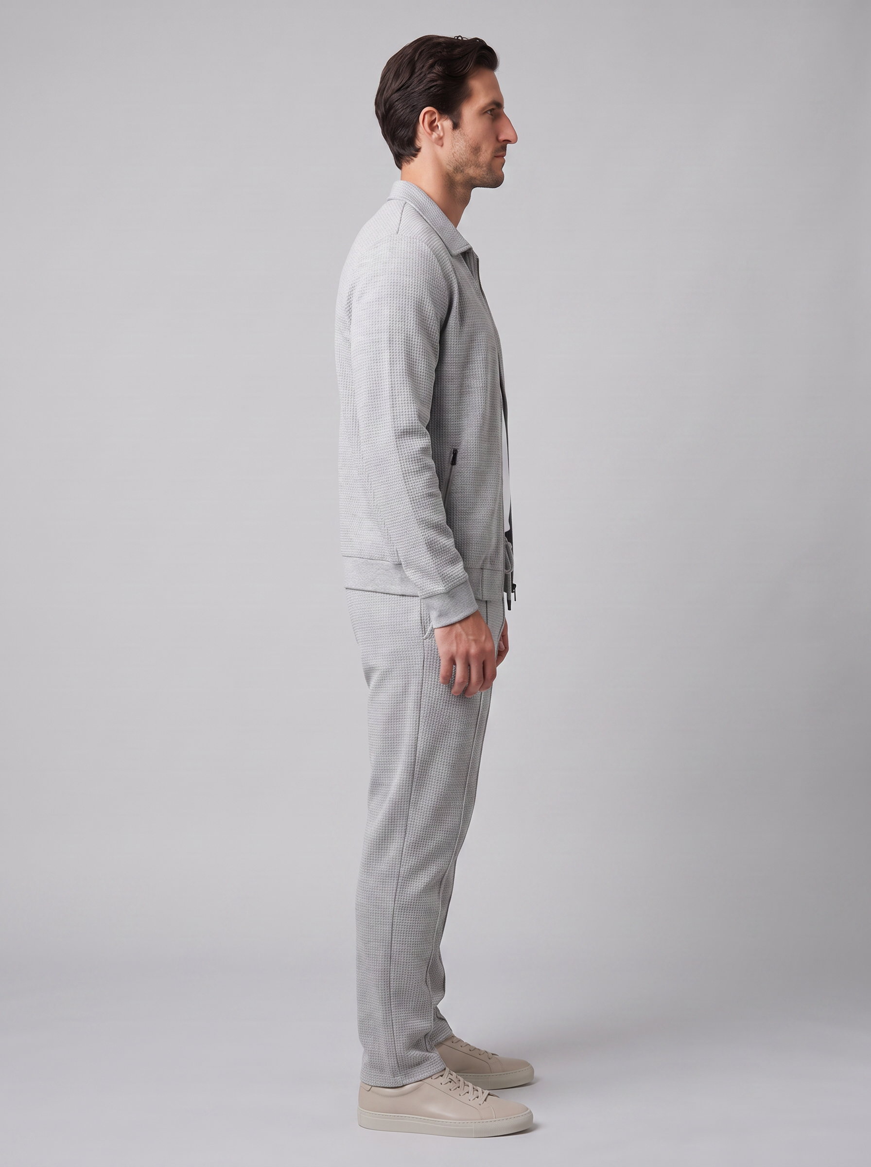 Ensemble homme deux pièces avec motif structuré veste et pantalon