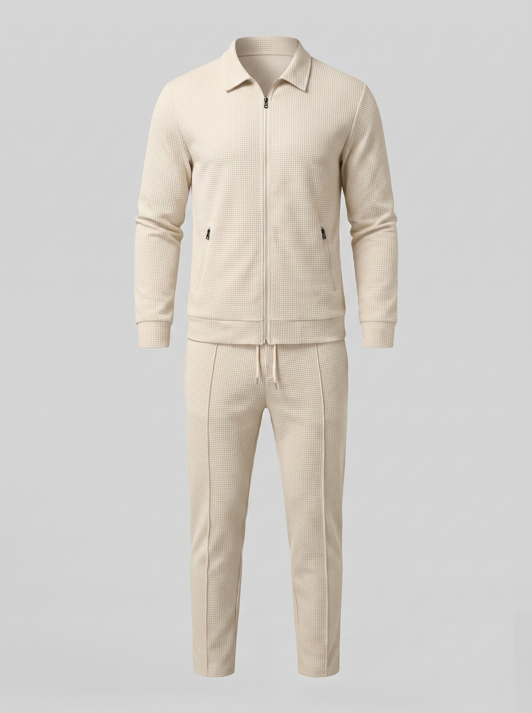 Ensemble homme deux pièces avec motif structuré veste et pantalon