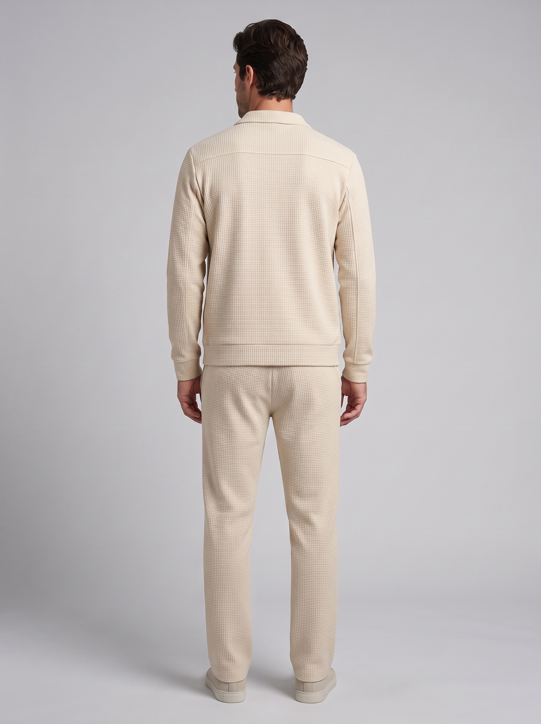 Ensemble homme deux pièces avec motif structuré veste et pantalon