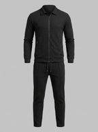 Ensemble homme deux pièces avec motif structuré veste et pantalon