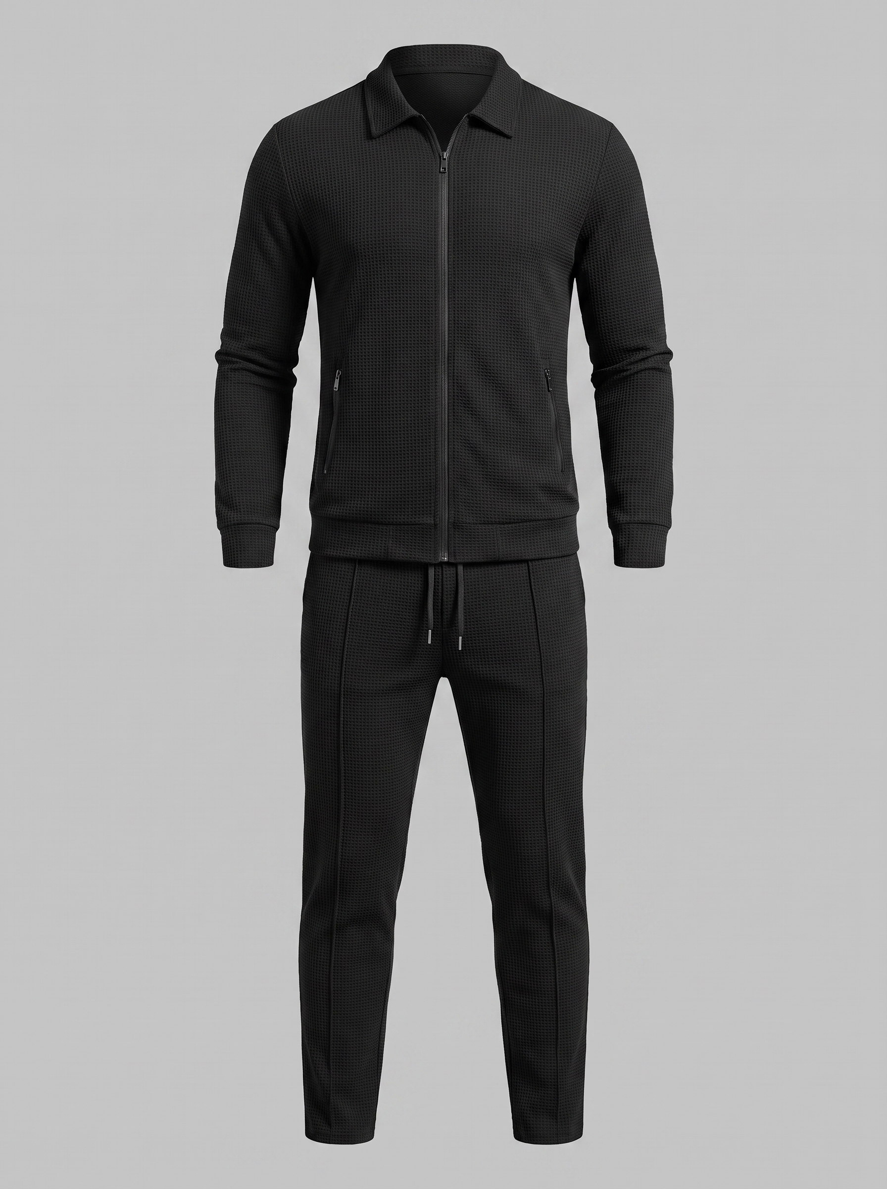 Ensemble homme deux pièces avec motif structuré veste et pantalon