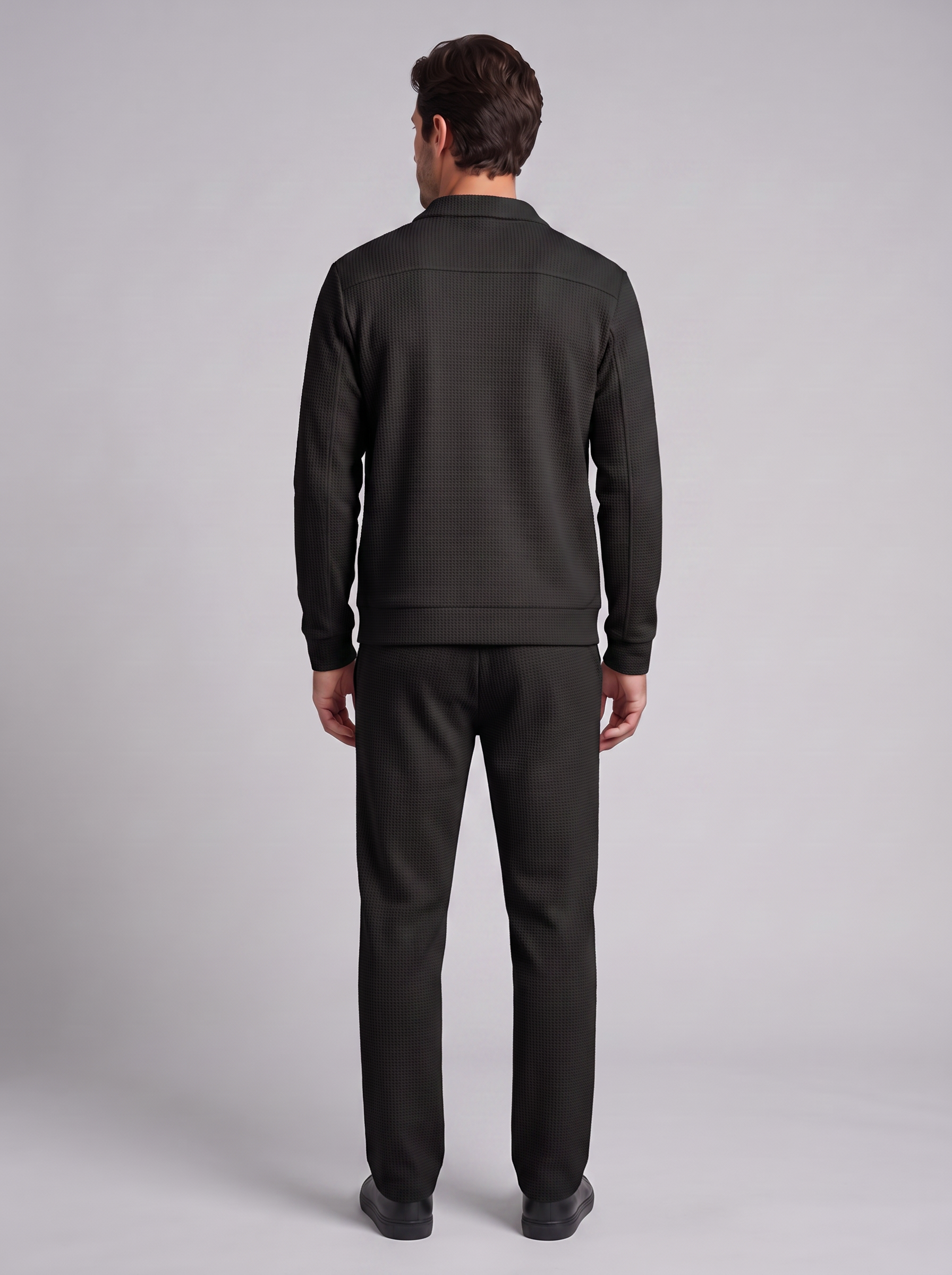 Ensemble homme deux pièces avec motif structuré veste et pantalon