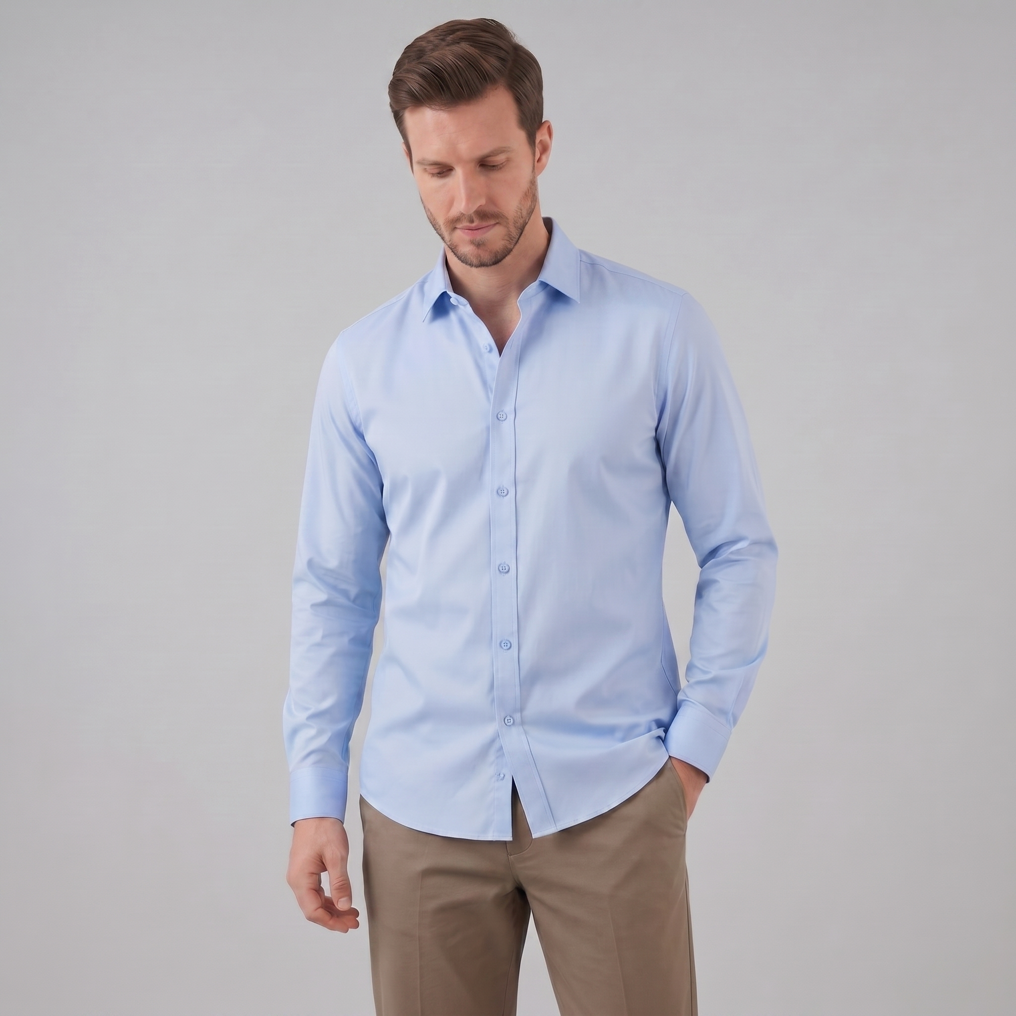 Herren Elegantes Slim-Fit Hemd