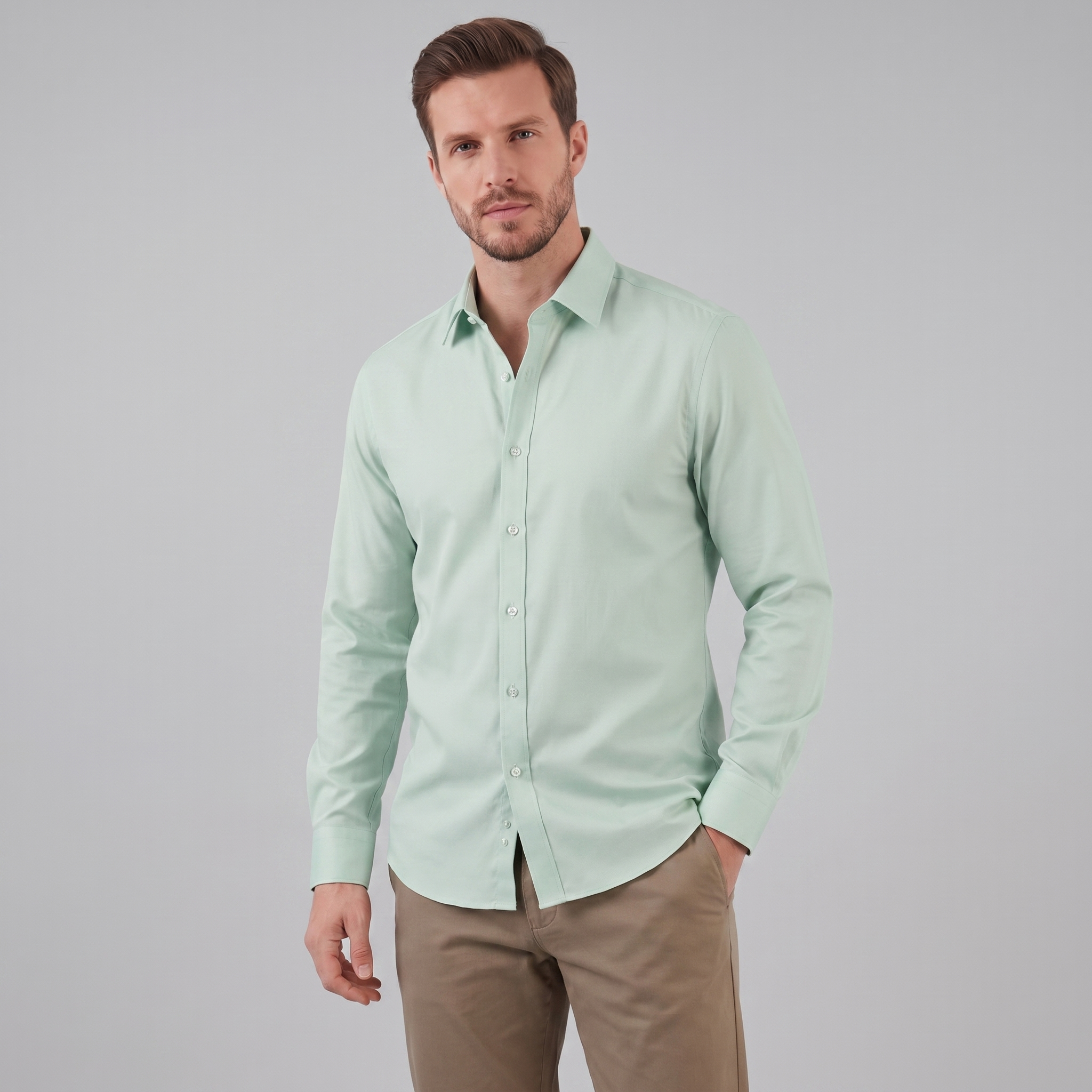 Herren Elegantes Slim-Fit Hemd