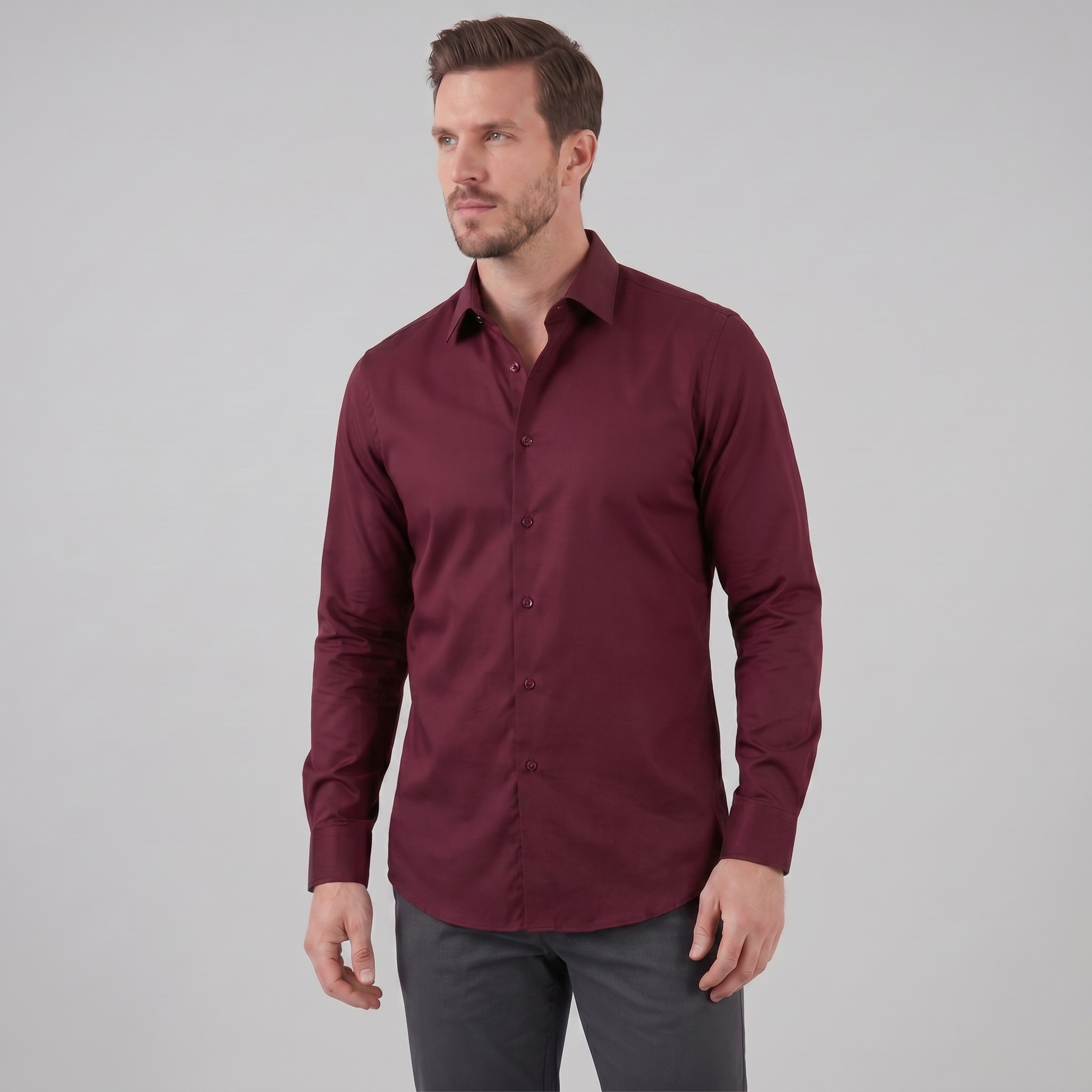 Herren Elegantes Slim-Fit Hemd