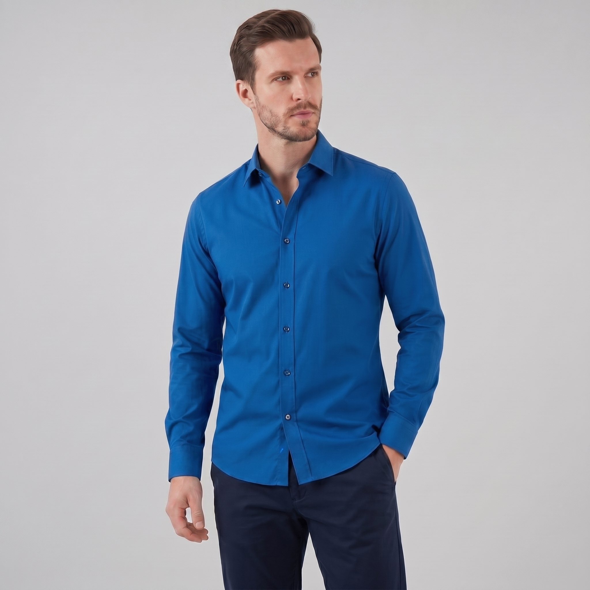 Herren Elegantes Slim-Fit Hemd