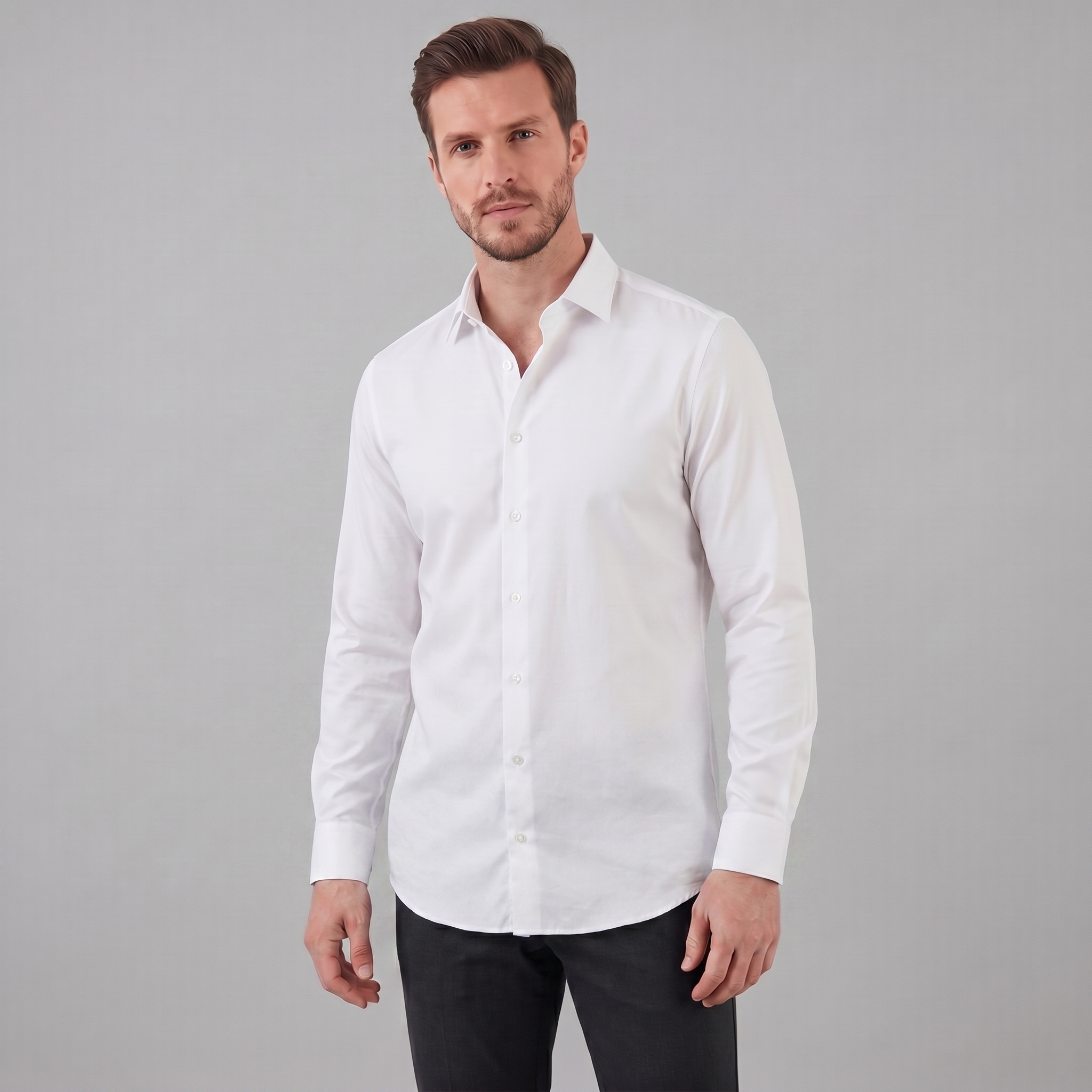 Herren Elegantes Slim-Fit Hemd