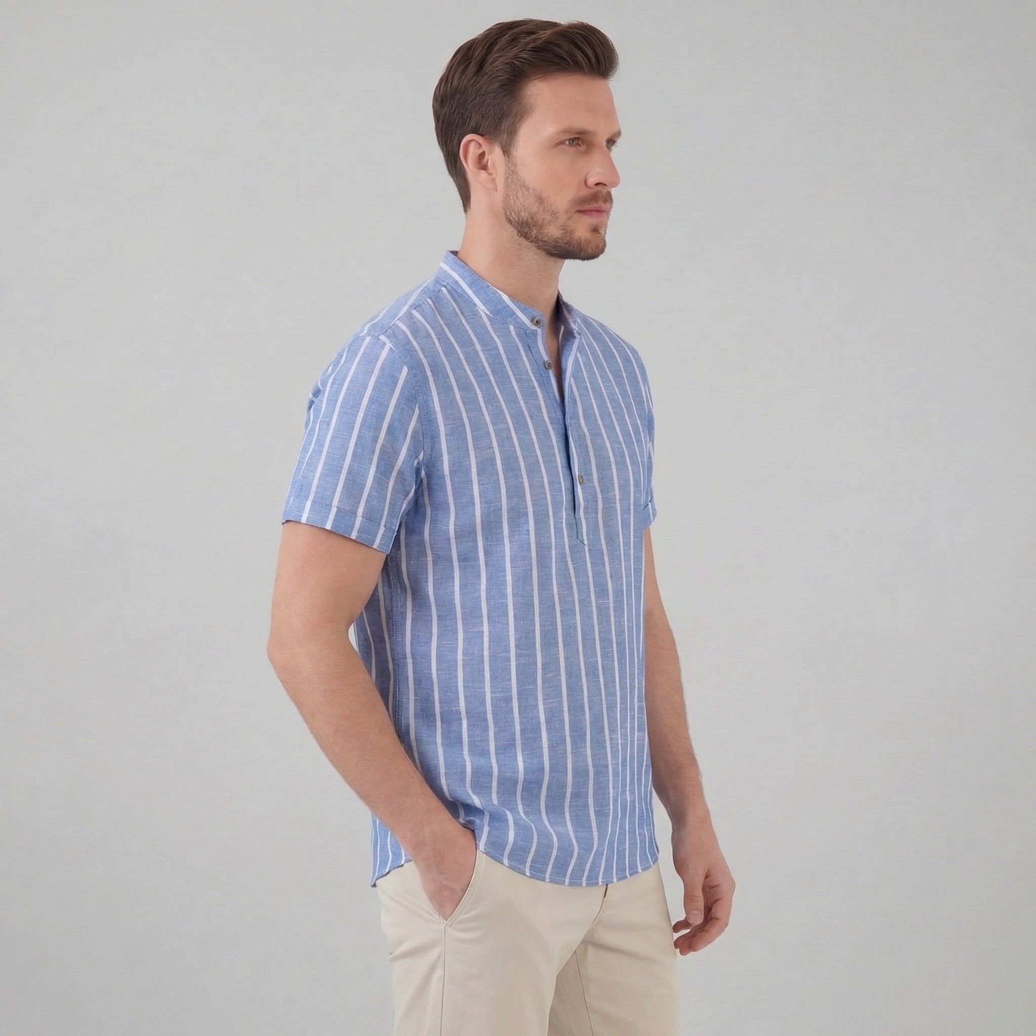 Herren Gestreiftes Freizeithemd
