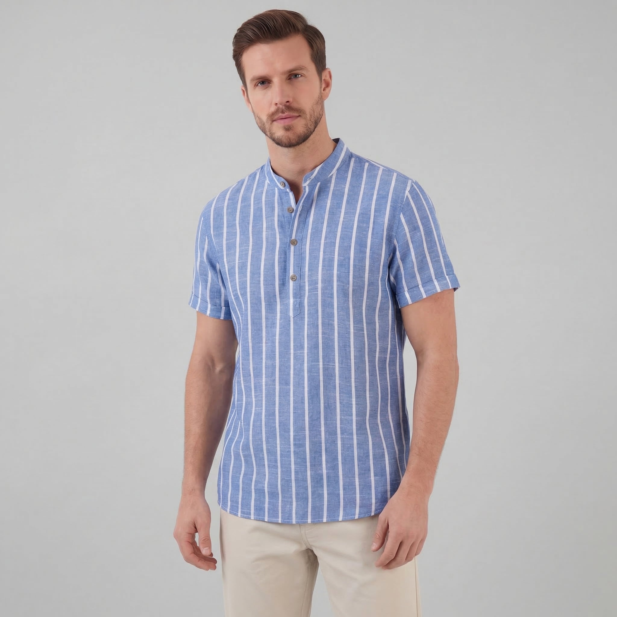 Herren Gestreiftes Freizeithemd