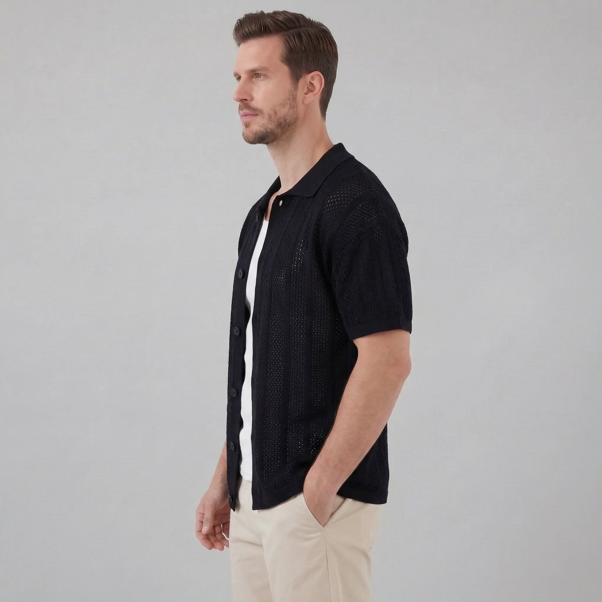 Herren Luftiges Sommer-Freizeithemd