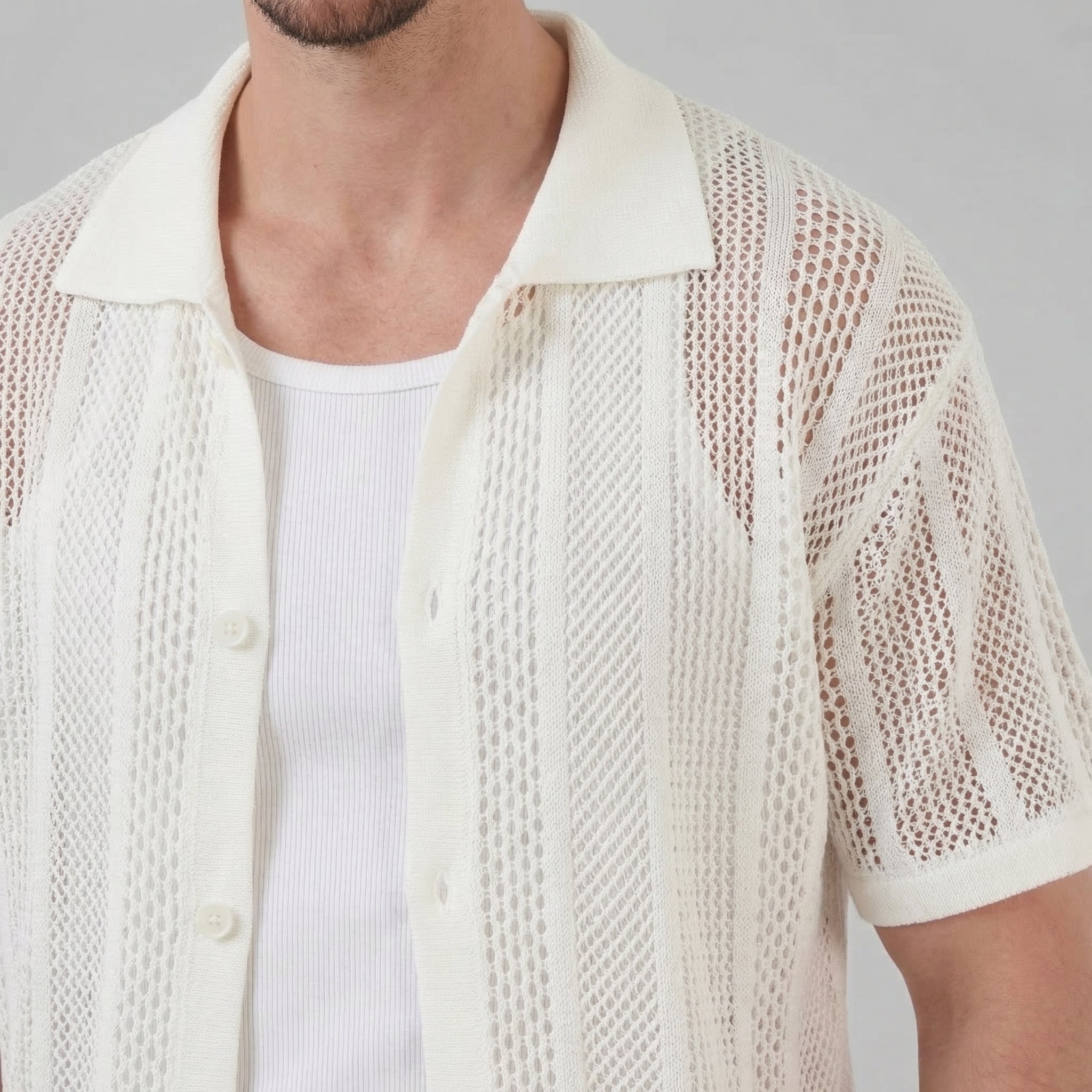 Herren Luftiges Sommer-Freizeithemd