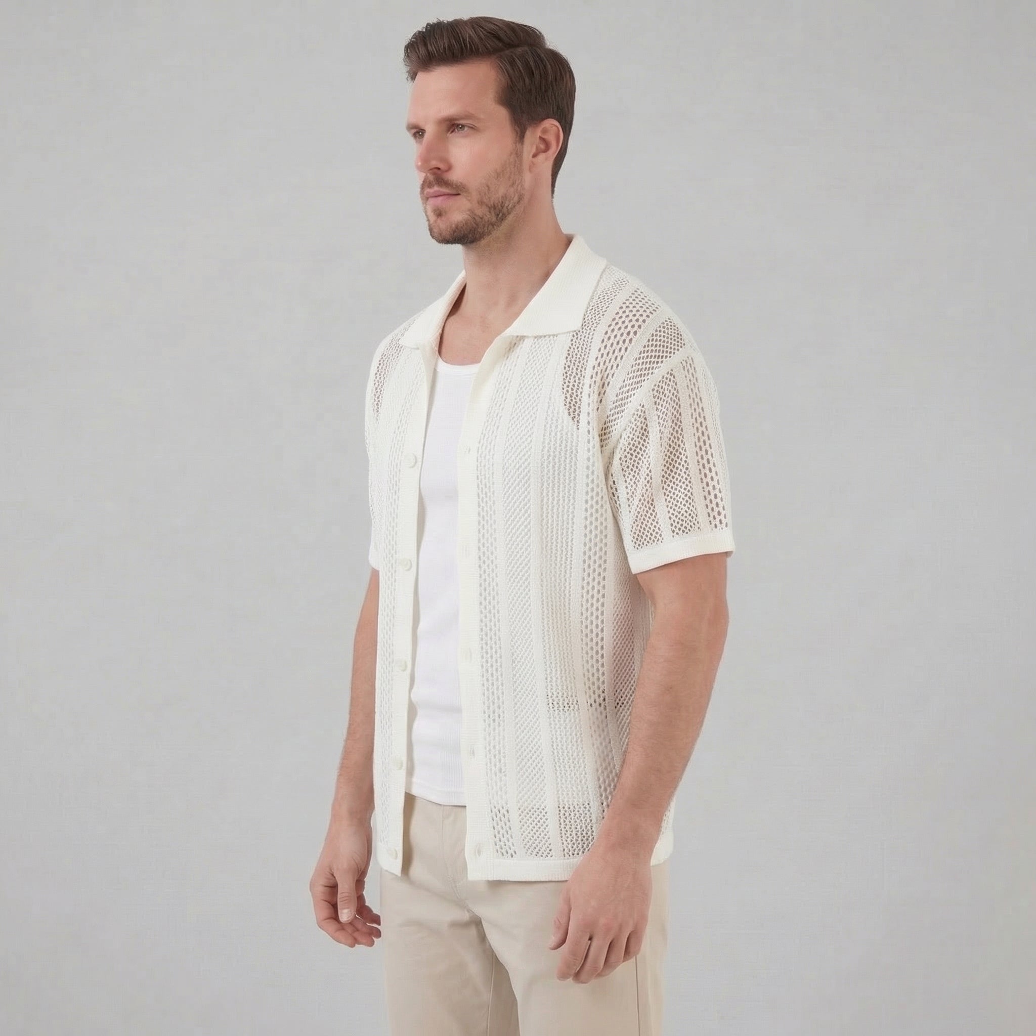 Herren Luftiges Sommer-Freizeithemd