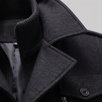 Manteau en laine pour homme avec col montant Coupe régulière