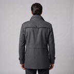 Manteau en laine pour homme avec col montant Coupe régulière