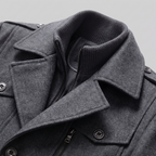 Manteau en laine pour homme avec col montant Coupe régulière