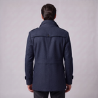 Manteau en laine pour homme avec col montant Coupe régulière
