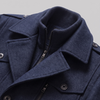 Manteau en laine pour homme avec col montant Coupe régulière
