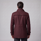 Manteau en laine pour homme avec col montant Coupe régulière