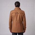 Manteau en laine pour homme avec col montant Coupe régulière