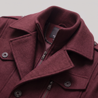 Manteau en laine pour homme avec col montant Coupe régulière