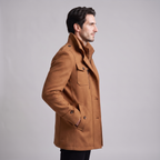 Manteau en laine pour homme avec col montant Coupe régulière
