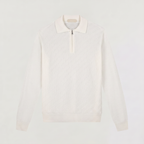Pull pour homme blanc en laine mérinos
