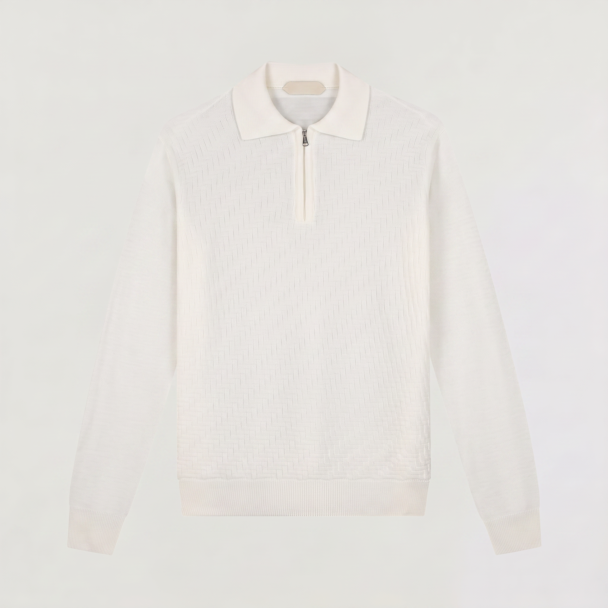 Pull pour homme blanc en laine mérinos
