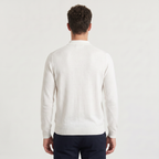 Pull pour homme blanc en laine mérinos