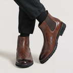 Bottes Chelsea pour hommes avec détails Brogue