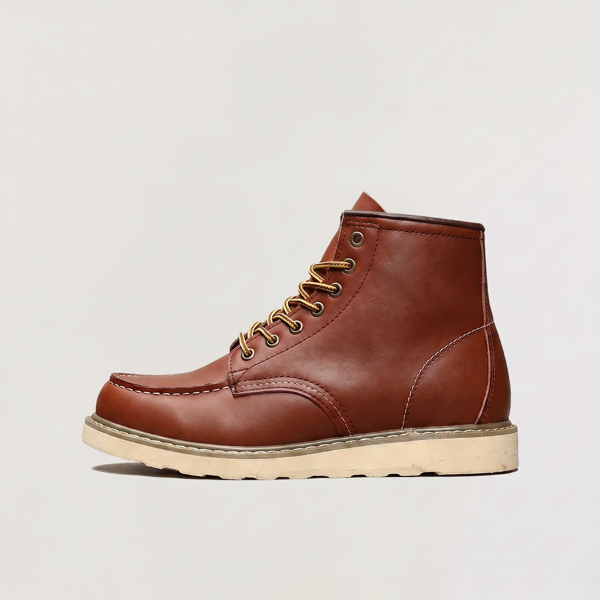 Bottes pour hommes en similicuir avec bout mocassin
