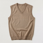 Gilet en tricot homme avec col en V coupe régulière