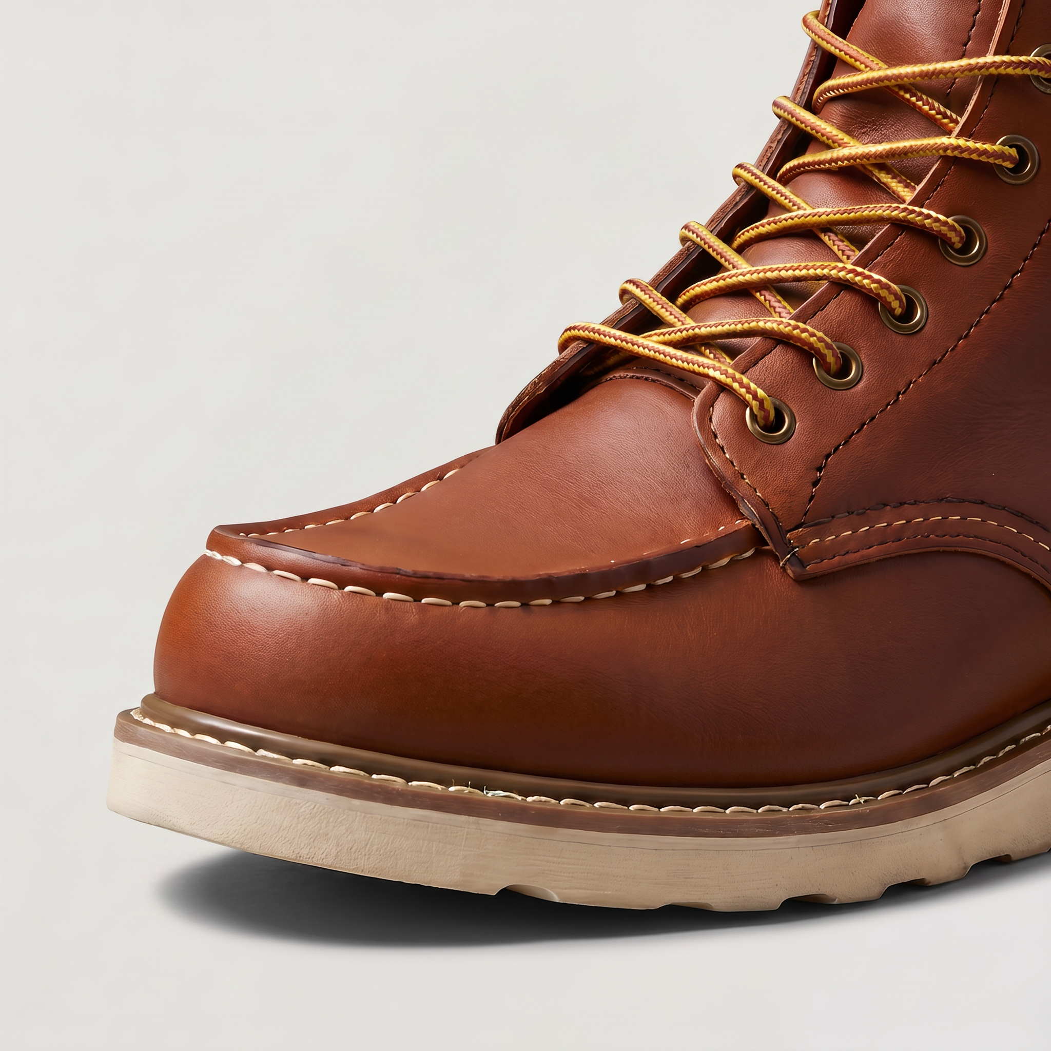 Bottes pour hommes en similicuir avec bout mocassin
