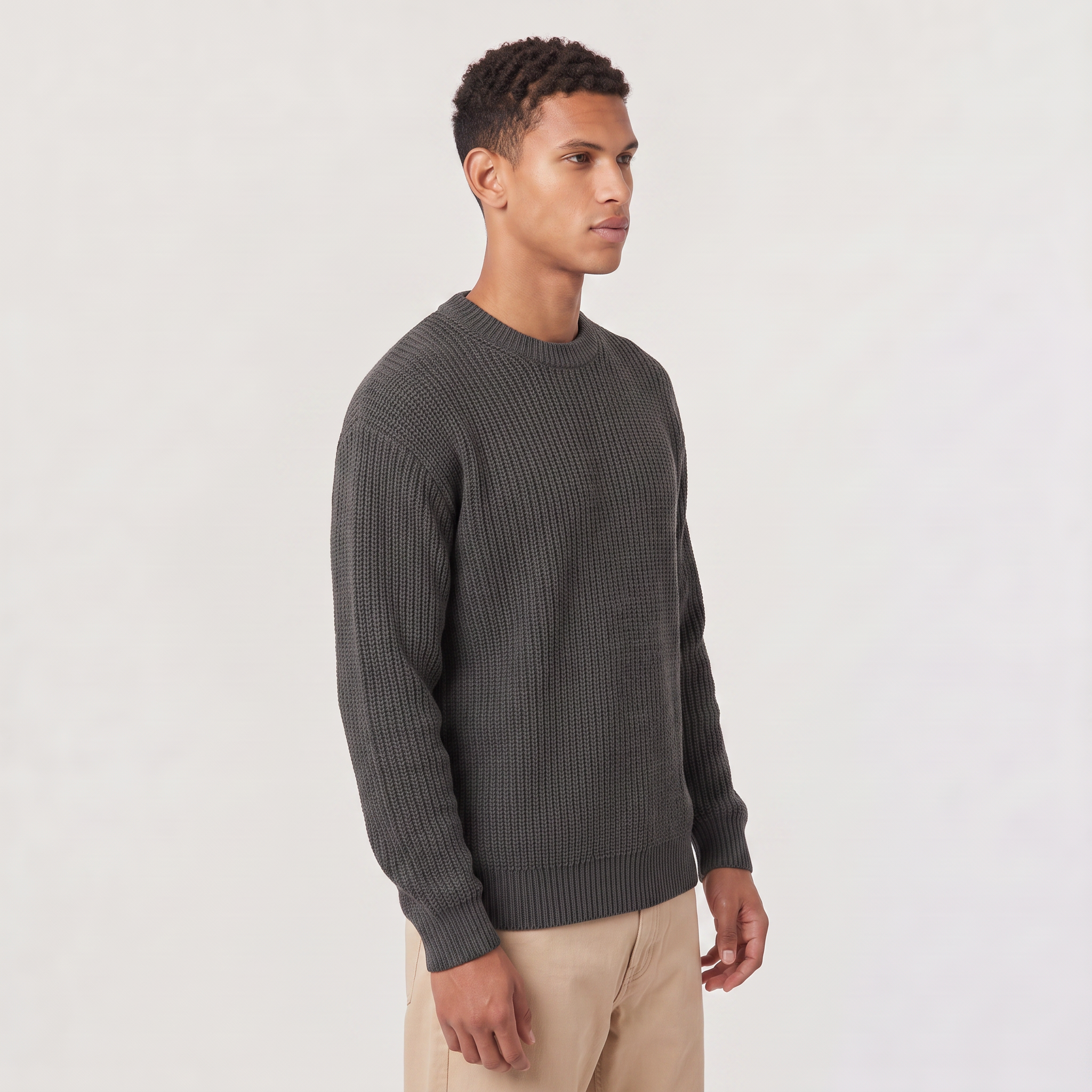 Pull-over oversize pour homme en maille structurée