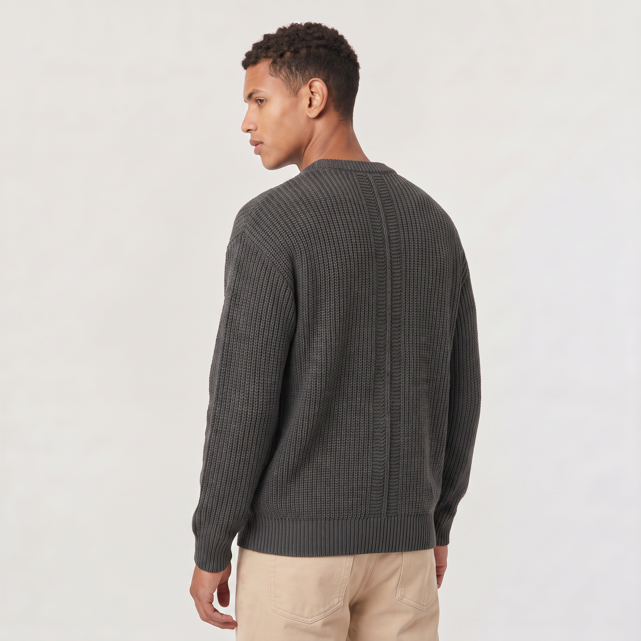 Pull-over oversize pour homme en maille structurée